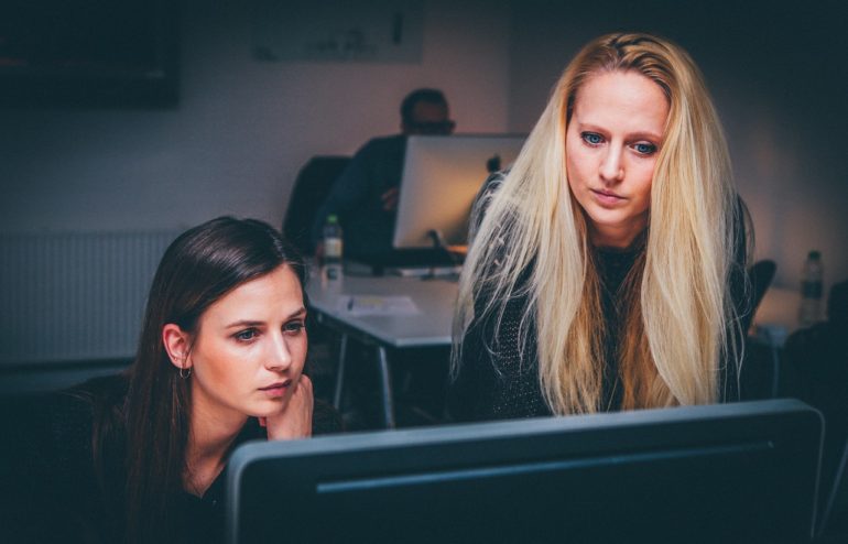 Women Looking at Free Stock Photography Graphics