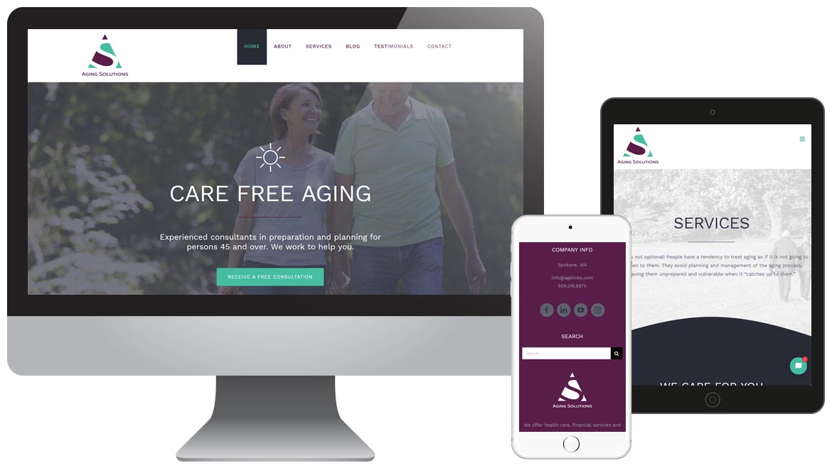 Aging Health Financial Consultant Website